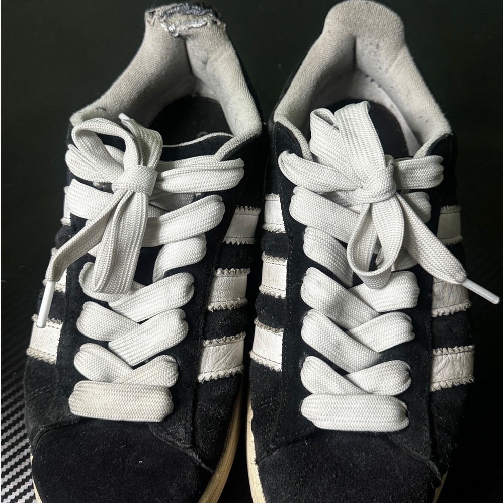 Classic Women's Black and White Suede Sneakers